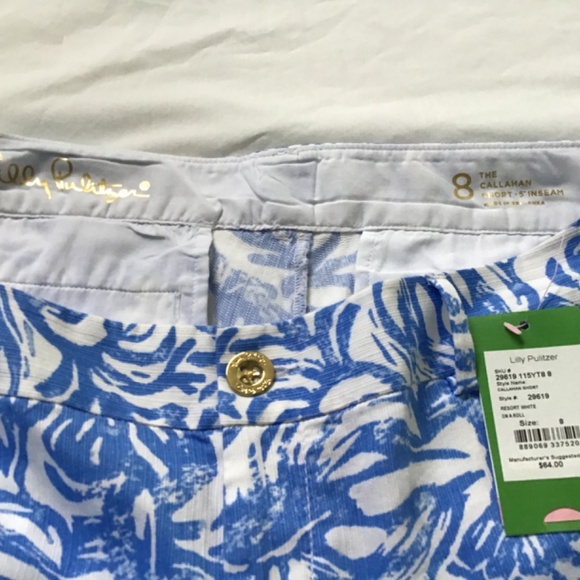 Lilly Pulitzer Women’s sz 8 Callahan Shorts Resort White On A Roll NWT - Picture 4 of 7